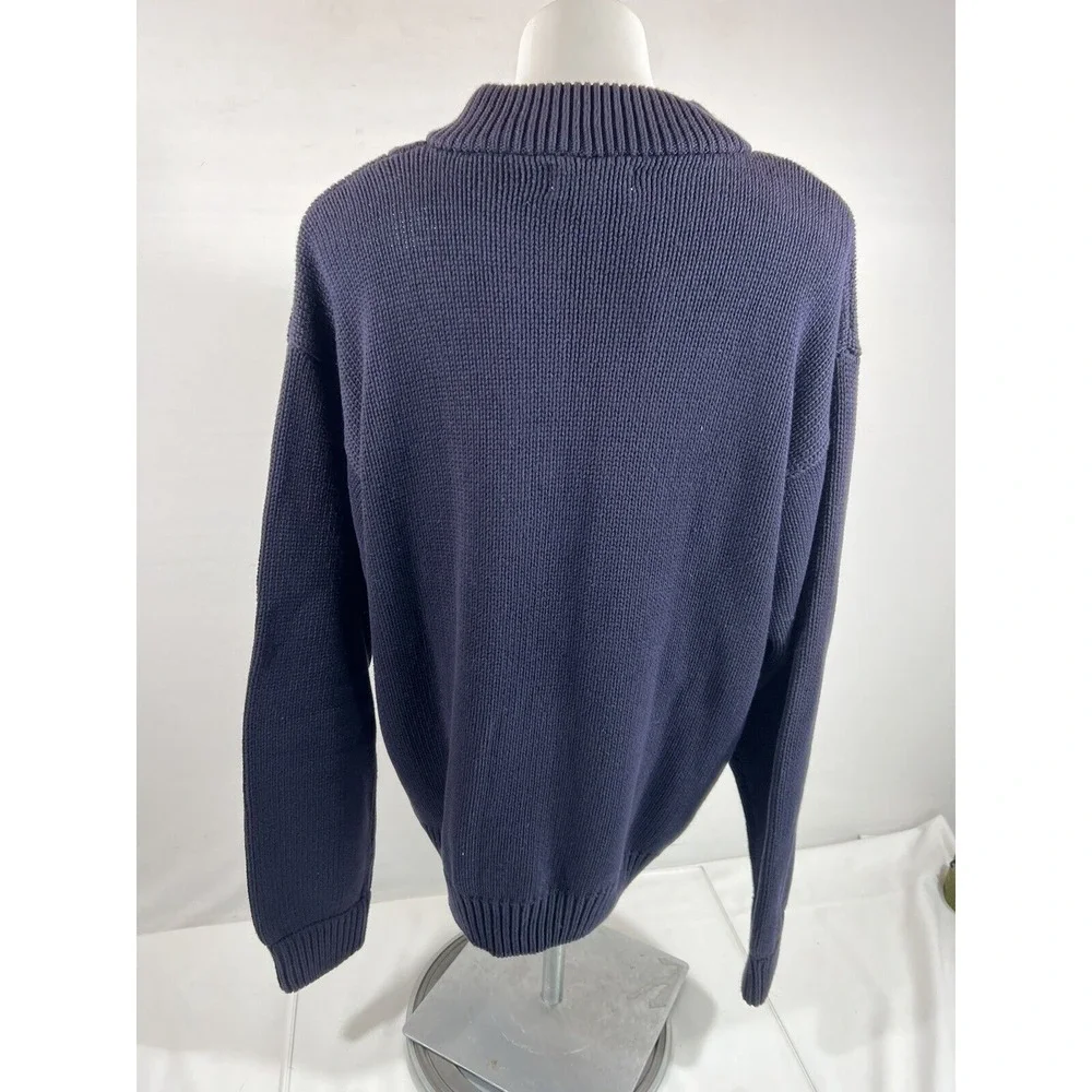 Banana Republic Men's XL Cotton 1/4 Button Henley Pullover Sweater